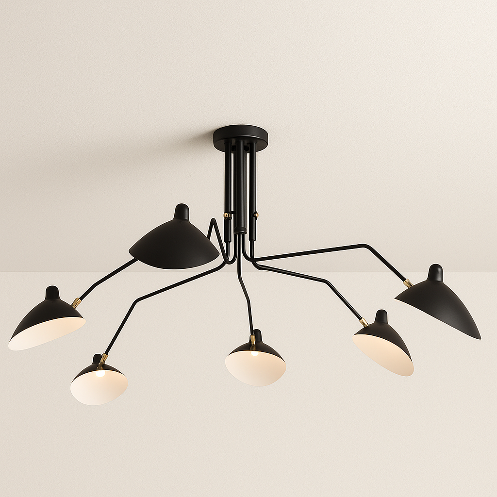 Luminária Plafon Moderna Minimalista Industrial Articulada Nerth Mouille - ABAZZUR™