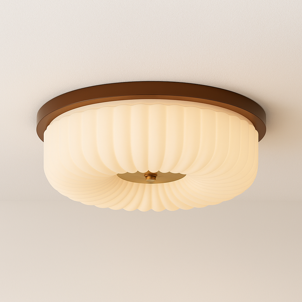 Luminária Plafon Moderna Minimalista LED Madeira Acrílico Rowle - ABAZZUR™