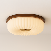 Luminária Plafon Moderna Minimalista LED Madeira Acrílico Rowle - ABAZZUR™