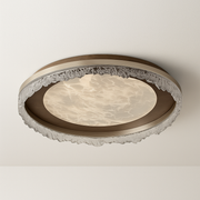 Luminária Plafon Moderna Minimalista LED Madeira Acrílico Verol - ABAZZUR™