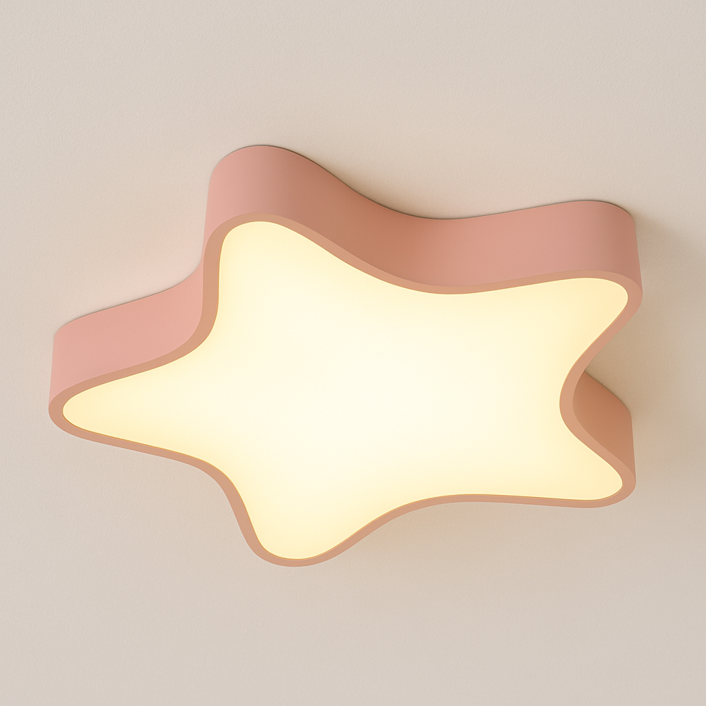 Luminária Plafon Moderna Minimalista LED Metal Acrílico Estrela Nola - ABAZZUR™