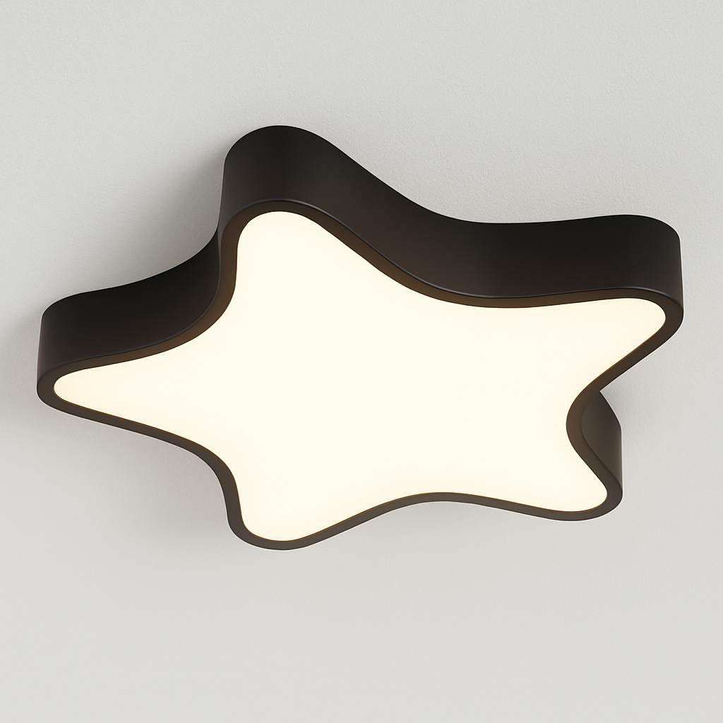 Luminária Plafon Moderna Minimalista LED Metal Acrílico Estrela Nola - ABAZZUR™