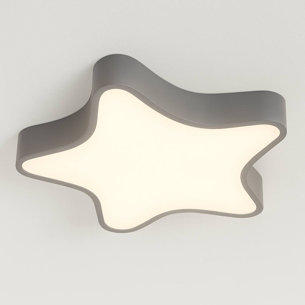Luminária Plafon Moderna Minimalista LED Metal Acrílico Estrela Nola - ABAZZUR™