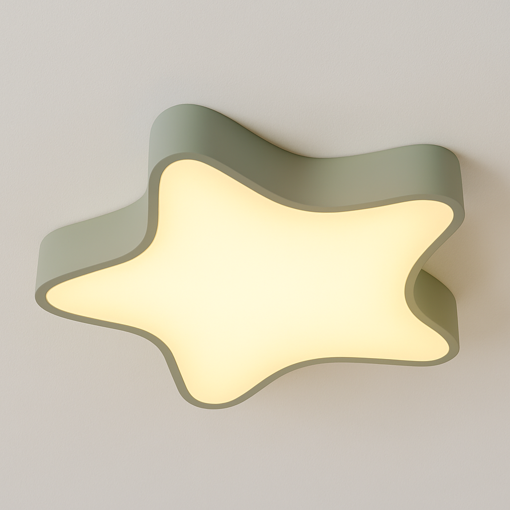 Luminária Plafon Moderna Minimalista LED Metal Acrílico Estrela Nola - ABAZZUR™