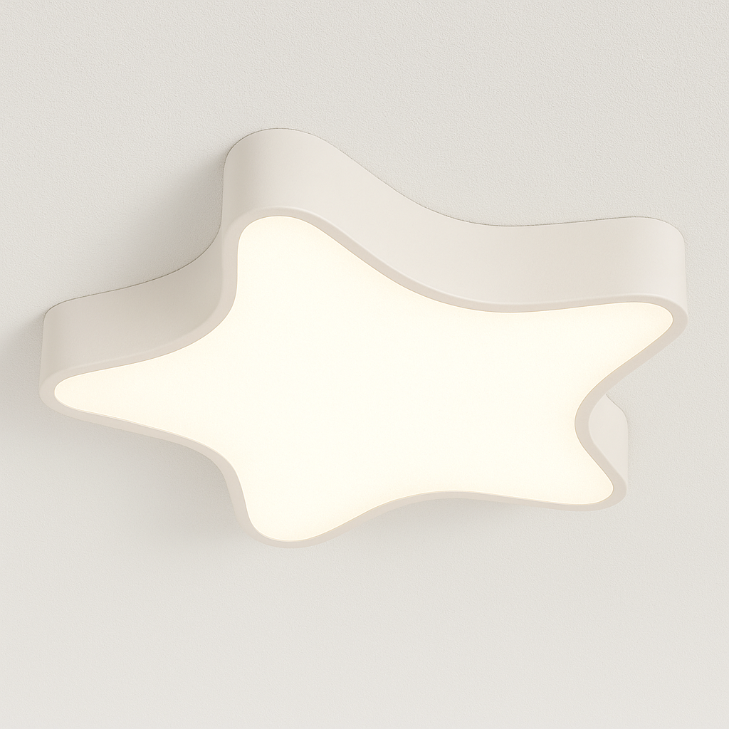 Luminária Plafon Moderna Minimalista LED Metal Acrílico Estrela Nola - ABAZZUR™