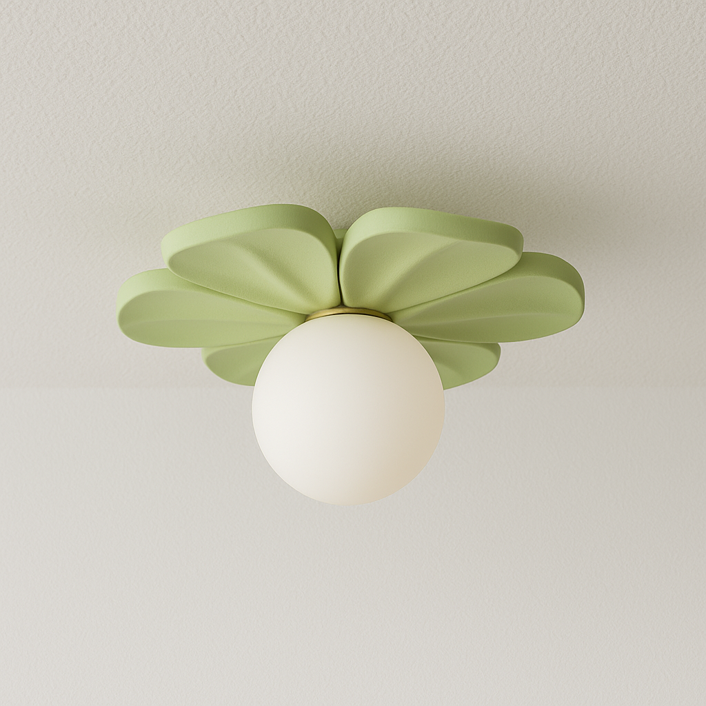 Luminária Plafon Moderna Minimalista LED Resina Acrílico Flor Bury - ABAZZUR™