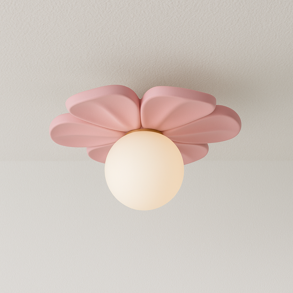 Luminária Plafon Moderna Minimalista LED Resina Acrílico Flor Bury - ABAZZUR™