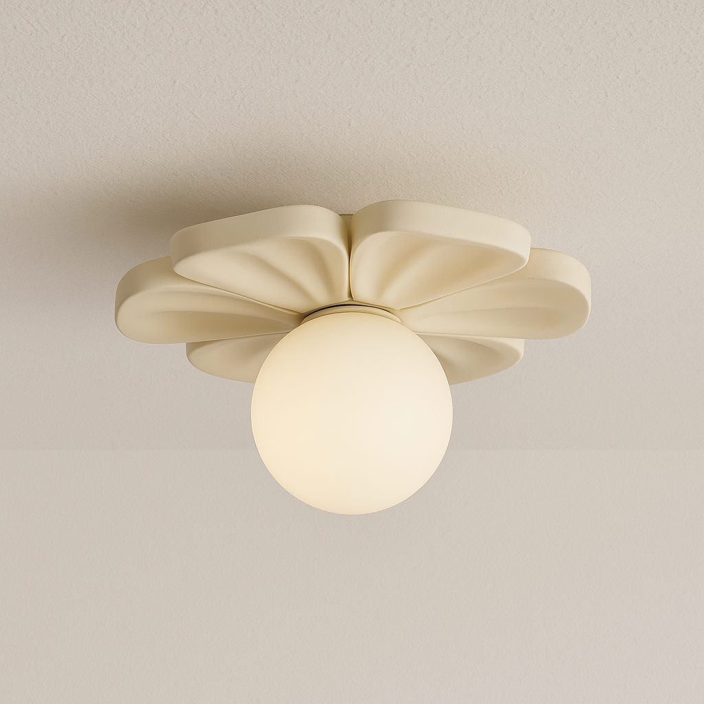 Luminária Plafon Moderna Minimalista LED Resina Acrílico Flor Bury - ABAZZUR™