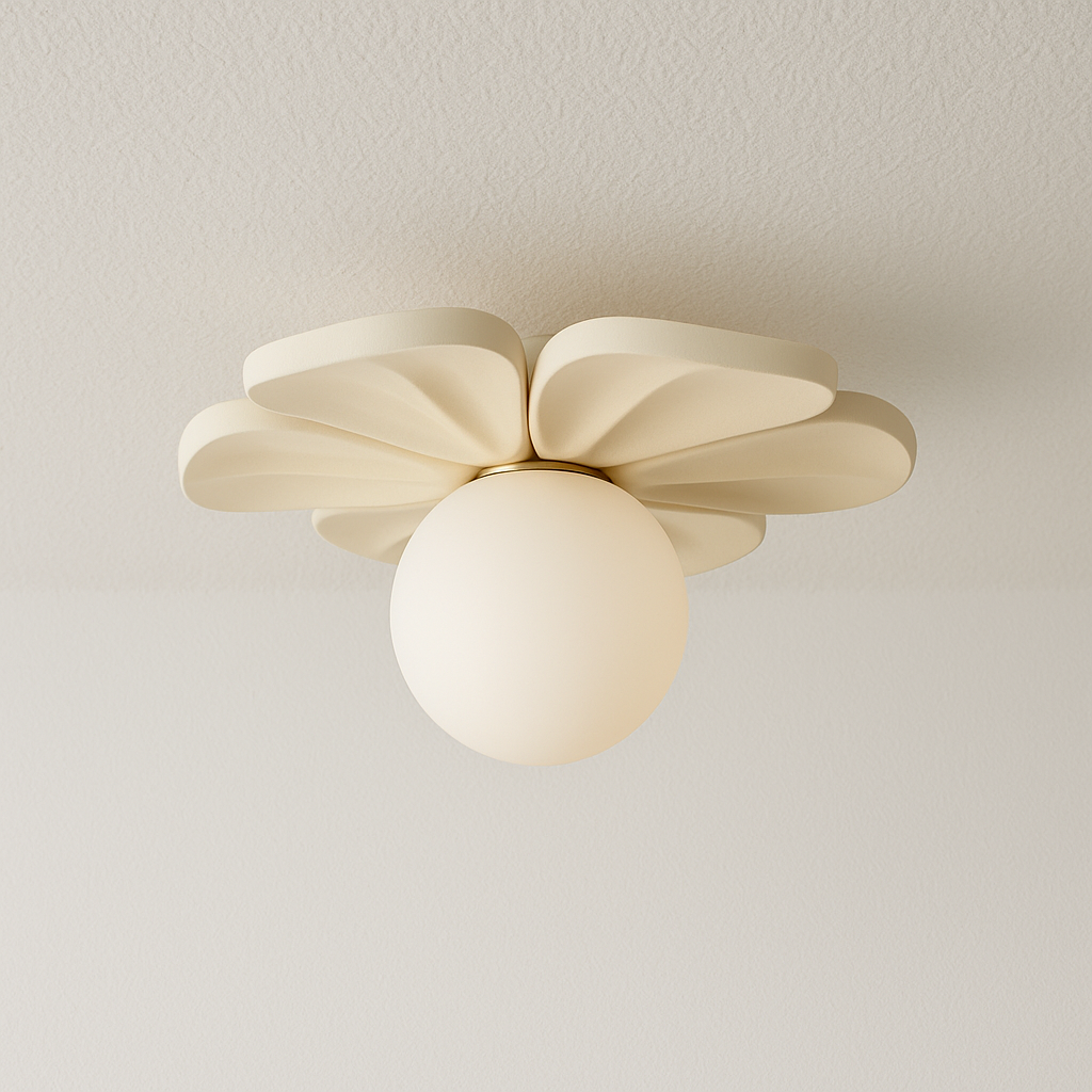 Luminária Plafon Moderna Minimalista LED Resina Acrílico Flor Bury - ABAZZUR™
