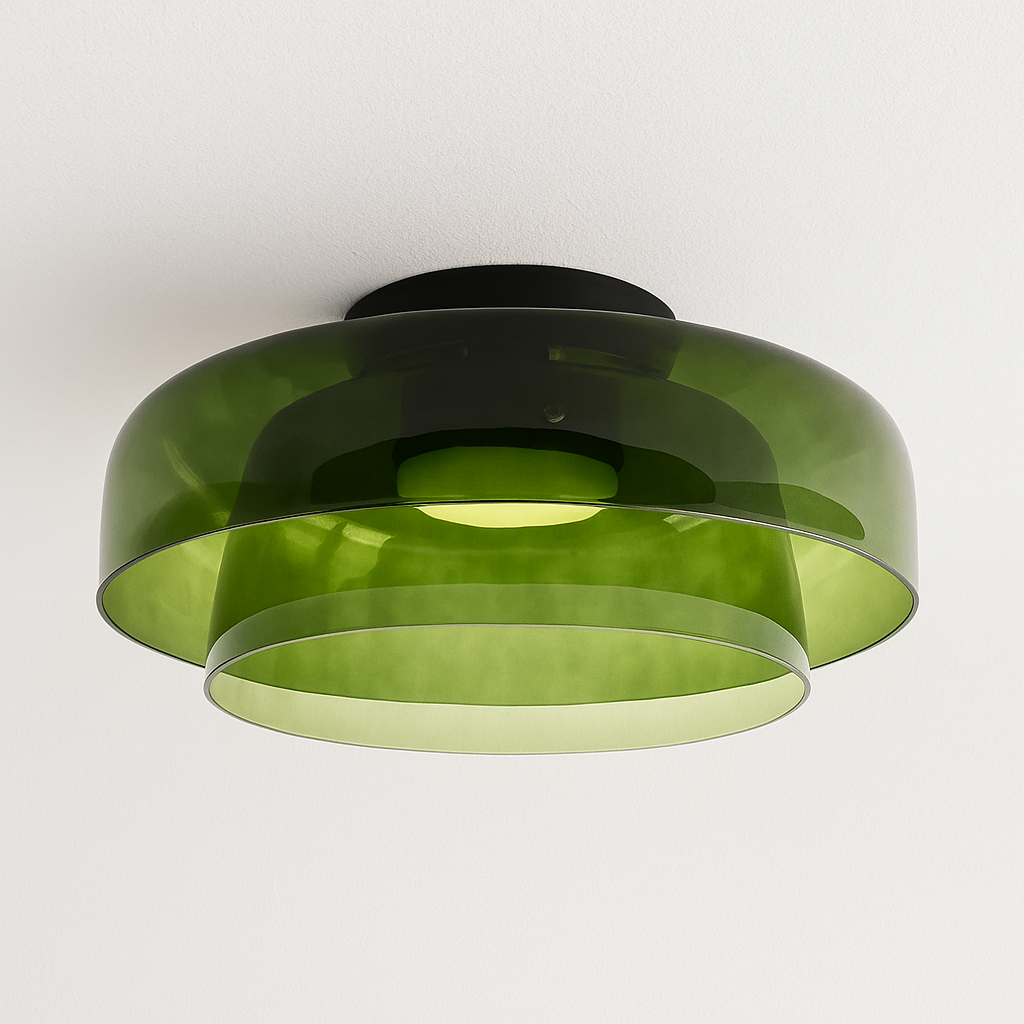 Luminária Plafon Moderna Minimalista LED Vidro Metal LED Yufu - ABAZZUR™
