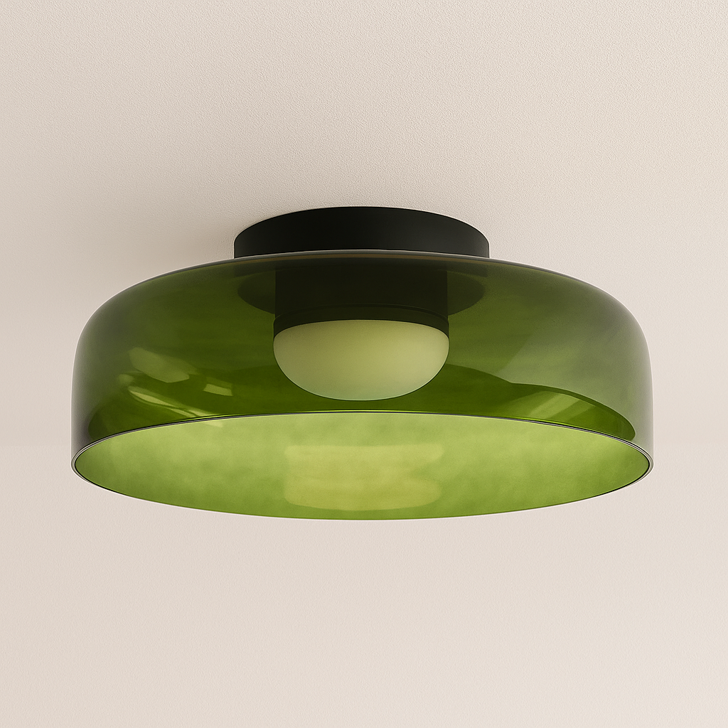Luminária Plafon Moderna Minimalista LED Vidro Metal LED Yufu - ABAZZUR™