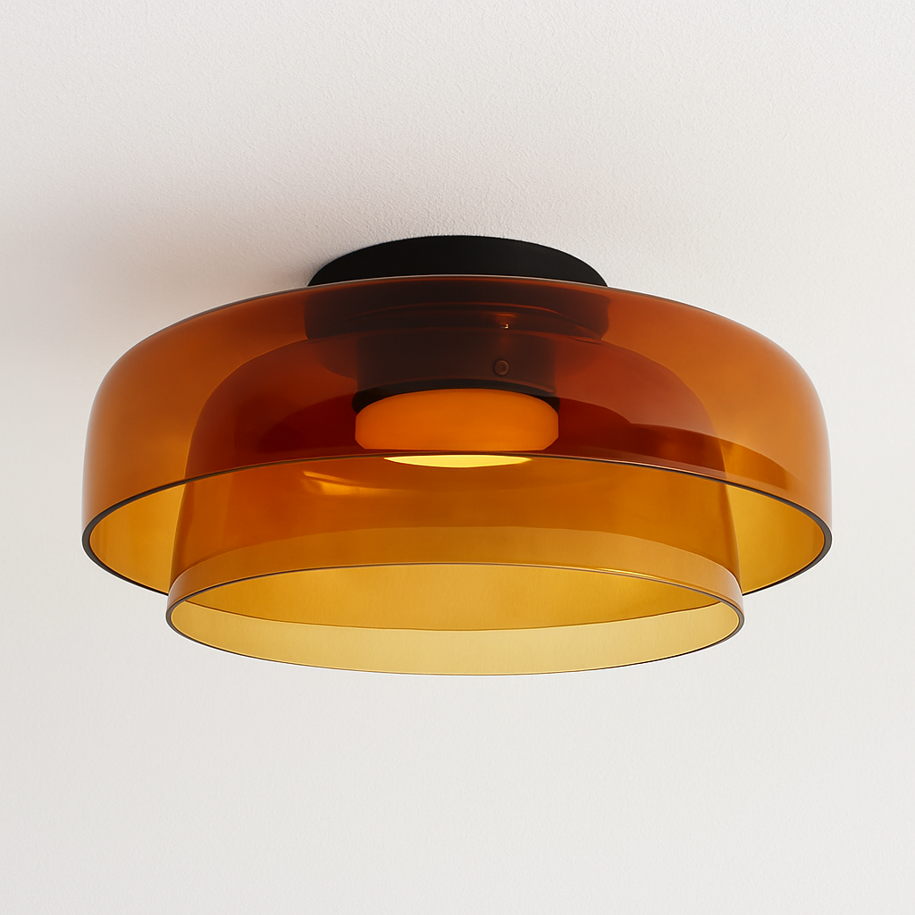Luminária Plafon Moderna Minimalista LED Vidro Metal LED Yufu - ABAZZUR™