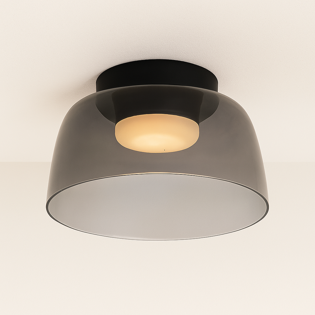 Luminária Plafon Moderna Minimalista LED Vidro Metal LED Yufu - ABAZZUR™
