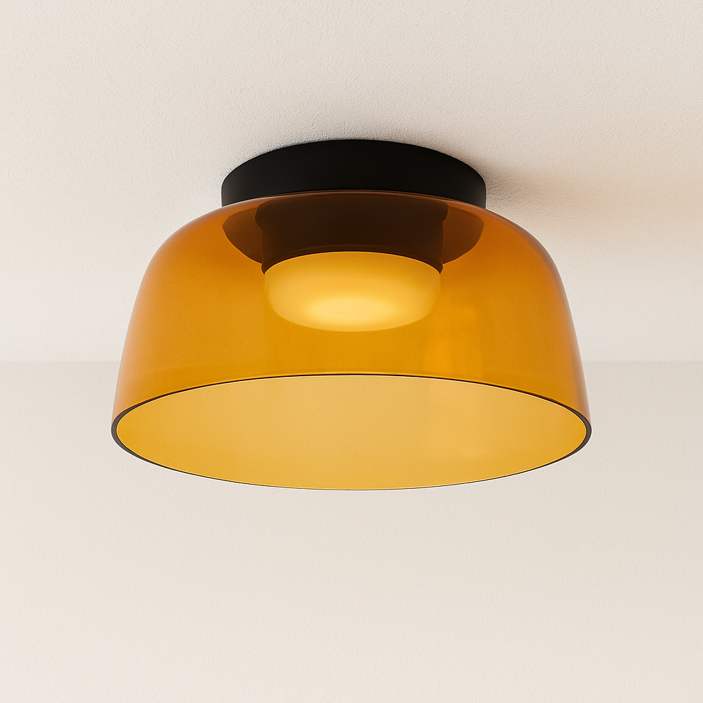 Luminária Plafon Moderna Minimalista LED Vidro Metal LED Yufu - ABAZZUR™