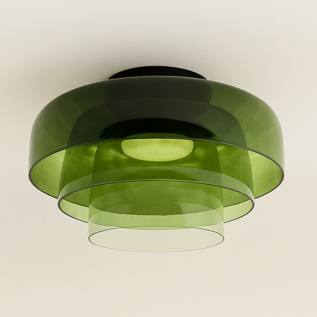 Luminária Plafon Moderna Minimalista LED Vidro Metal LED Yufu - ABAZZUR™