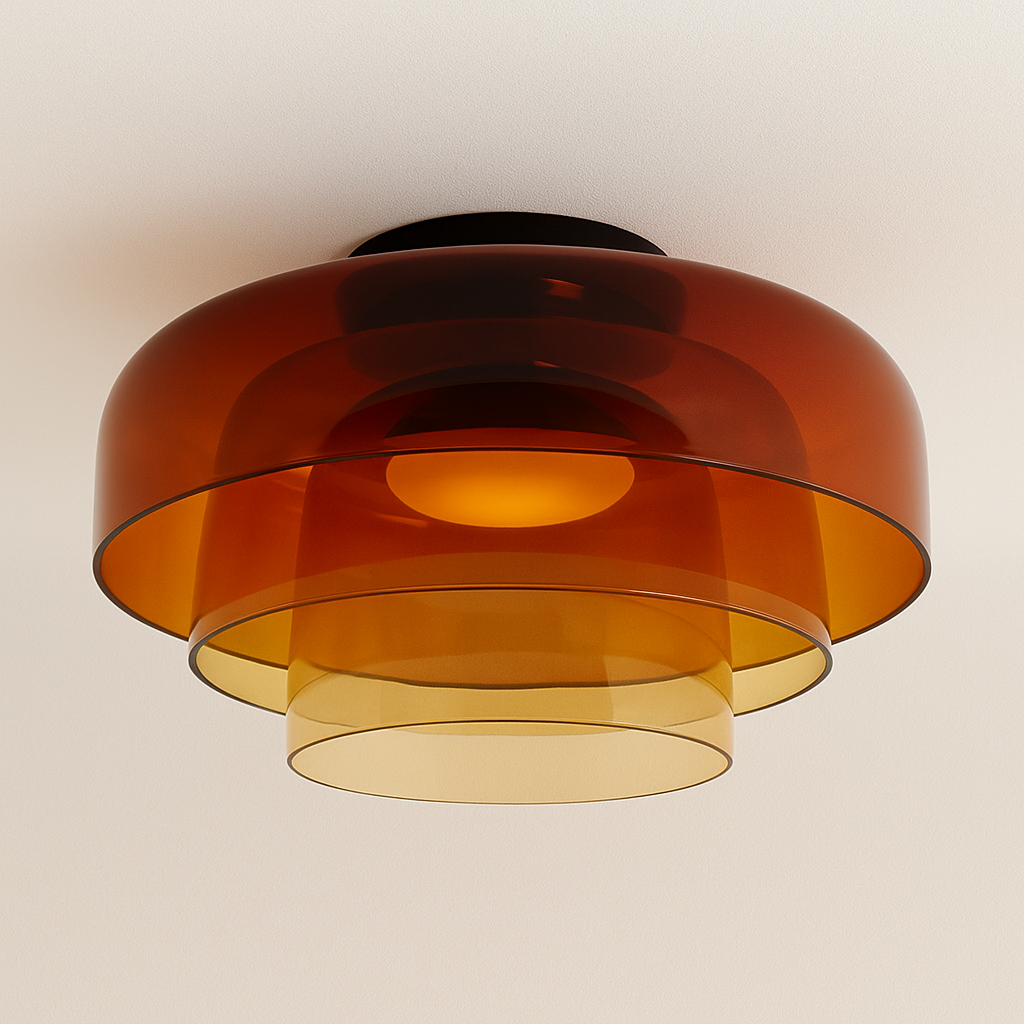 Luminária Plafon Moderna Minimalista LED Vidro Metal LED Yufu - ABAZZUR™