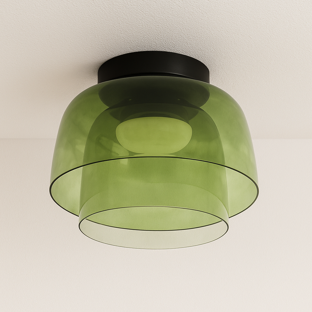 Luminária Plafon Moderna Minimalista LED Vidro Metal LED Yufu - ABAZZUR™
