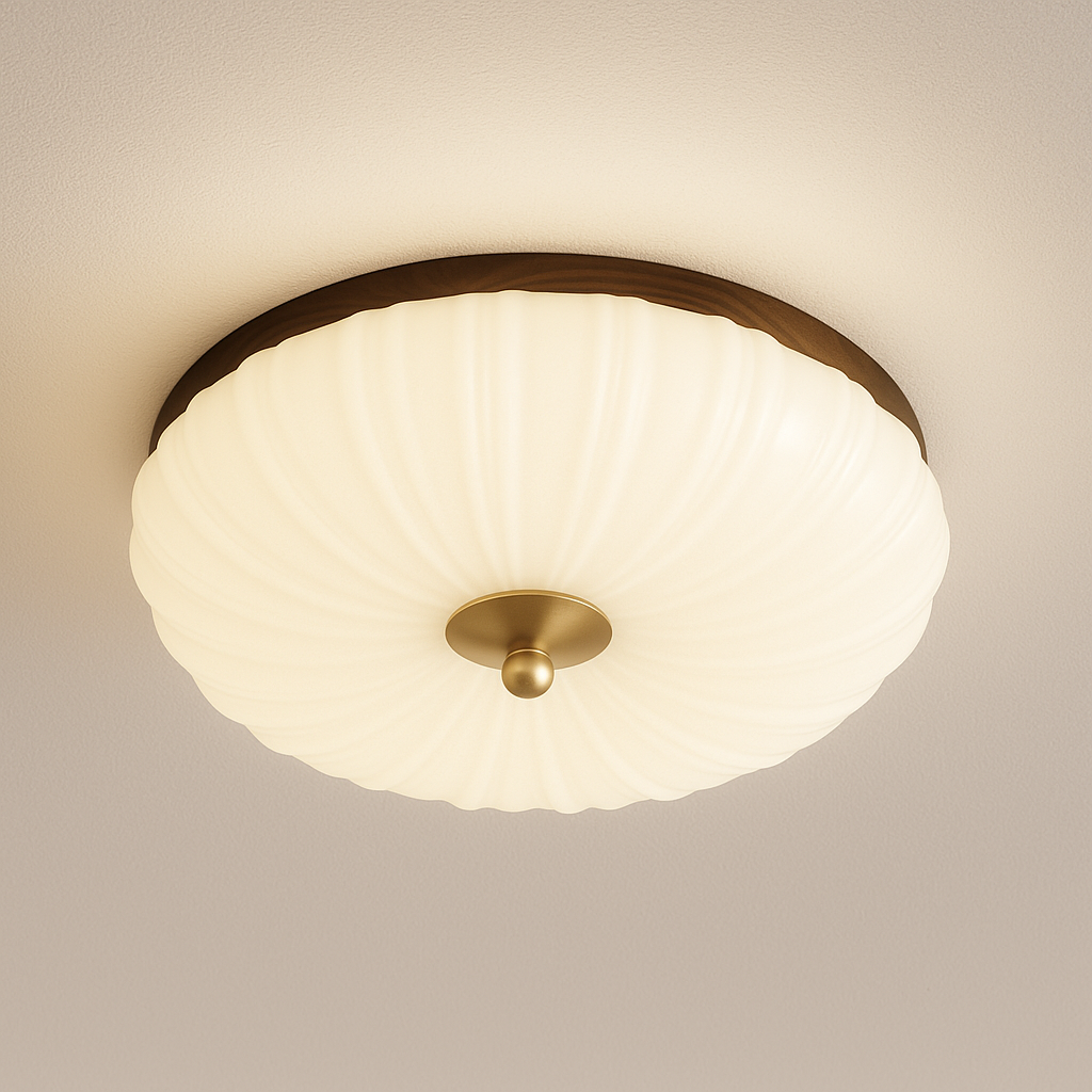 Luminária Plafon Moderna Minimalista Madeira LED Fukui - ABAZZUR™