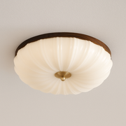 Luminária Plafon Moderna Minimalista Madeira LED Fukui - ABAZZUR™