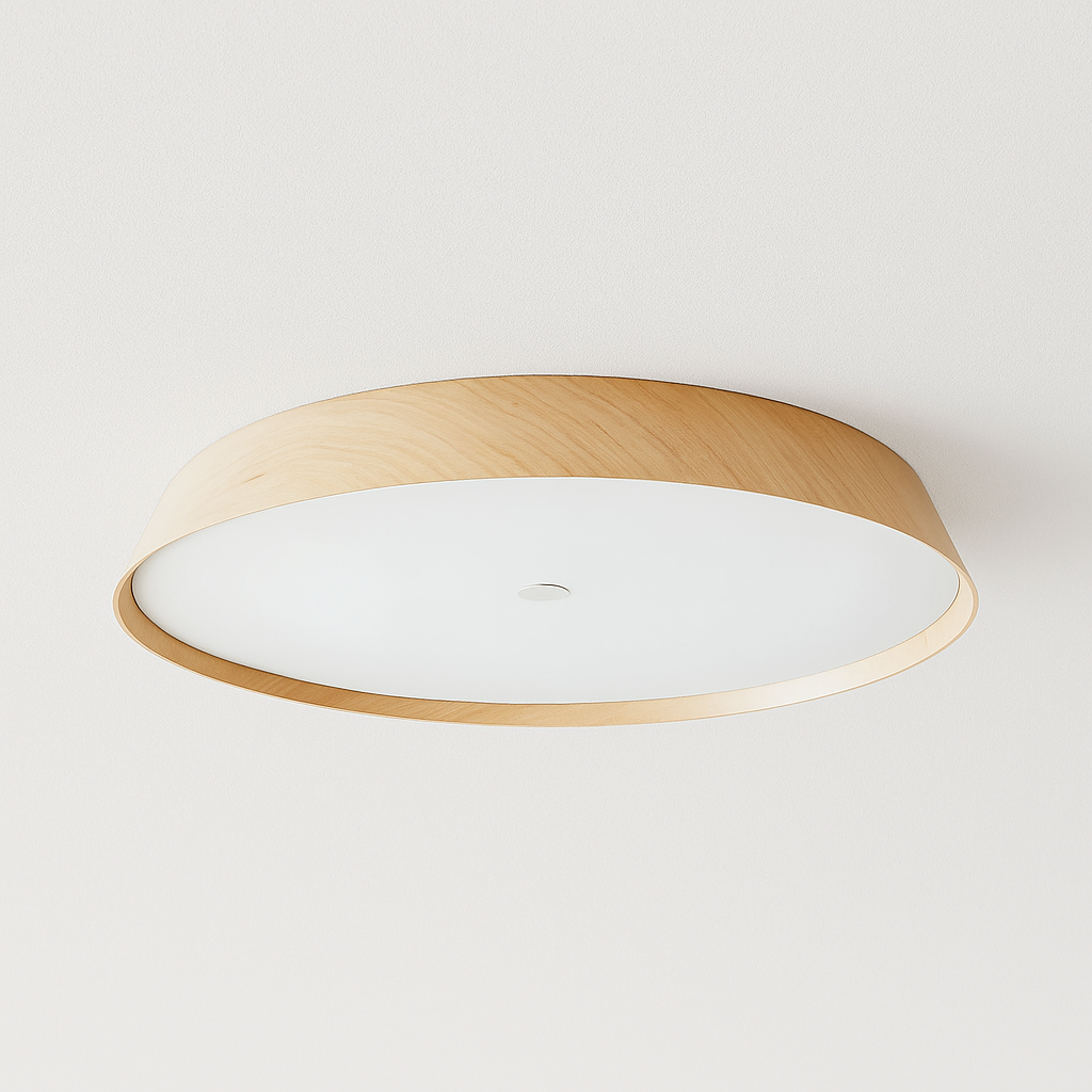 Luminária Plafon Moderna Minimalista Madeira LED Lames - ABAZZUR™