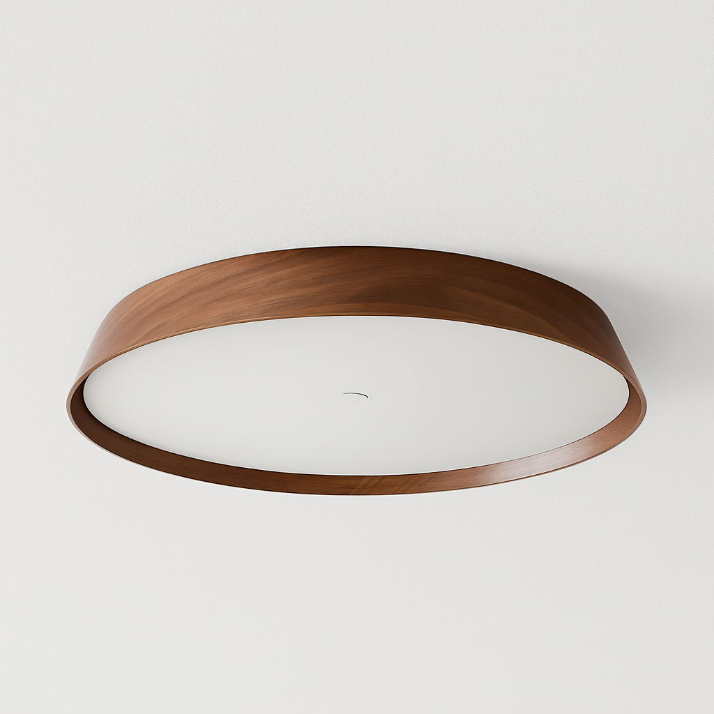 Luminária Plafon Moderna Minimalista Madeira LED Lames - ABAZZUR™
