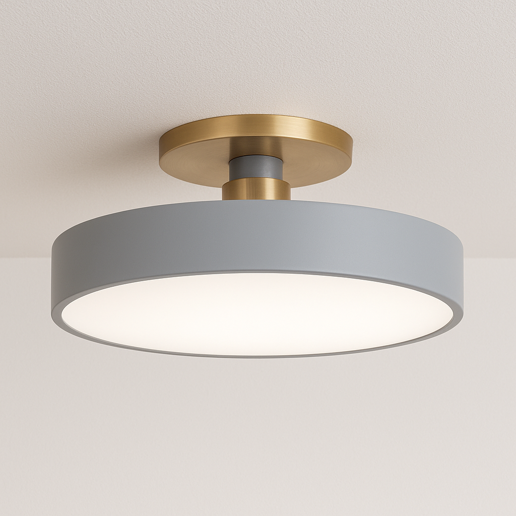 Luminária Plafon Moderna Minimalista Metal Acrílico LED Ivrea - ABAZZUR™