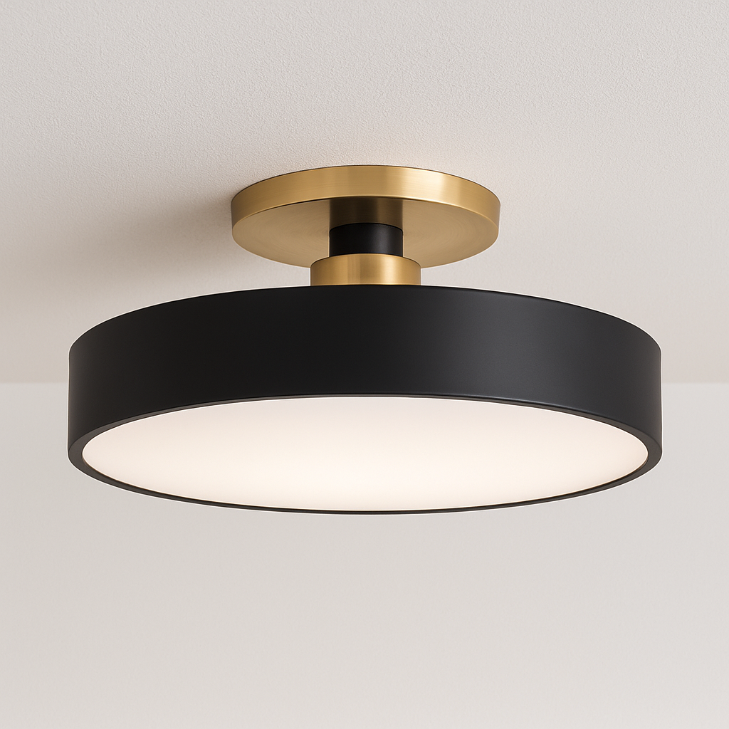 Luminária Plafon Moderna Minimalista Metal Acrílico LED Ivrea - ABAZZUR™