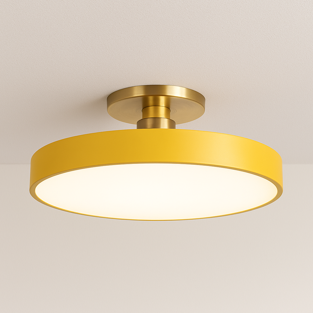 Luminária Plafon Moderna Minimalista Metal Acrílico LED Ivrea - ABAZZUR™