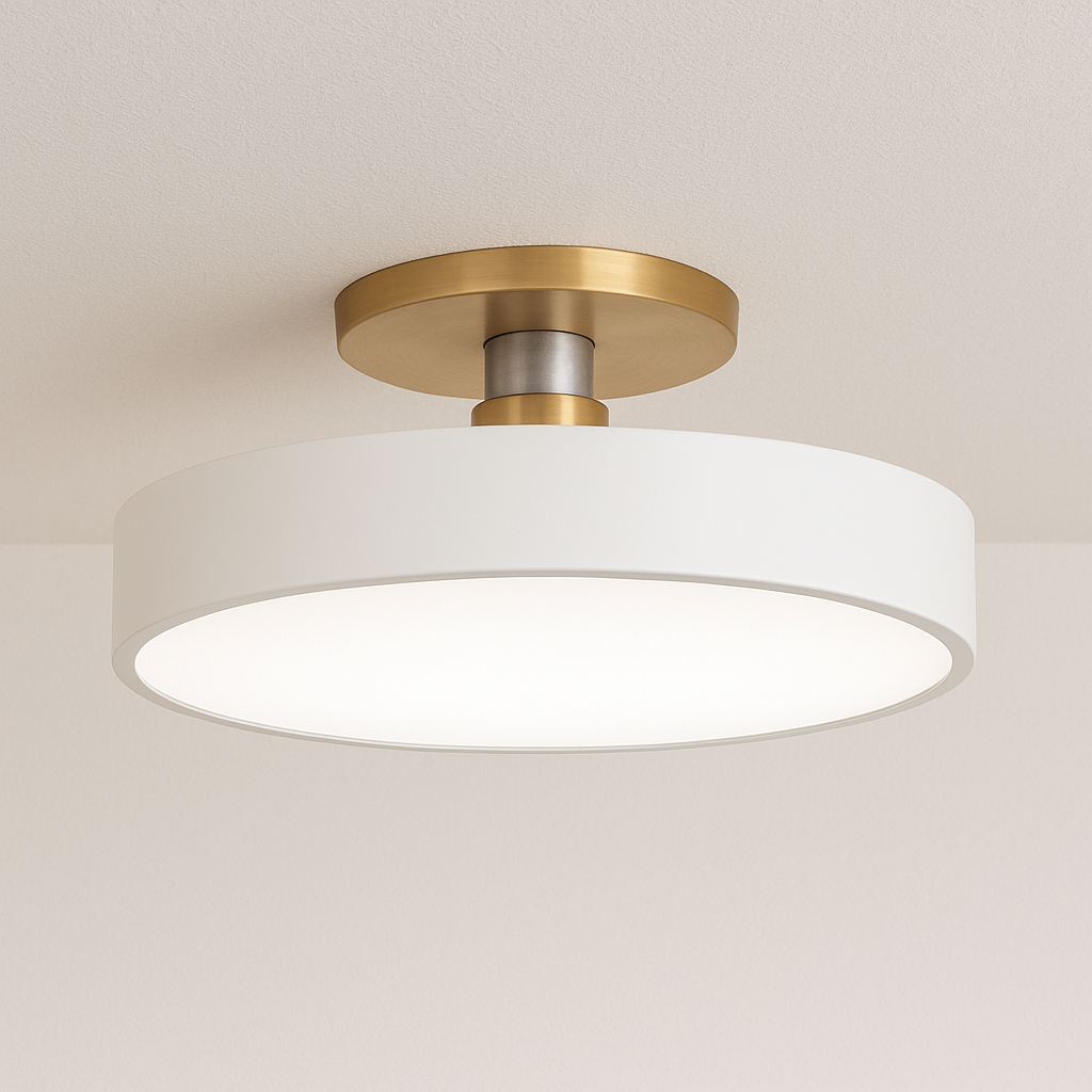 Luminária Plafon Moderna Minimalista Metal Acrílico LED Ivrea - ABAZZUR™