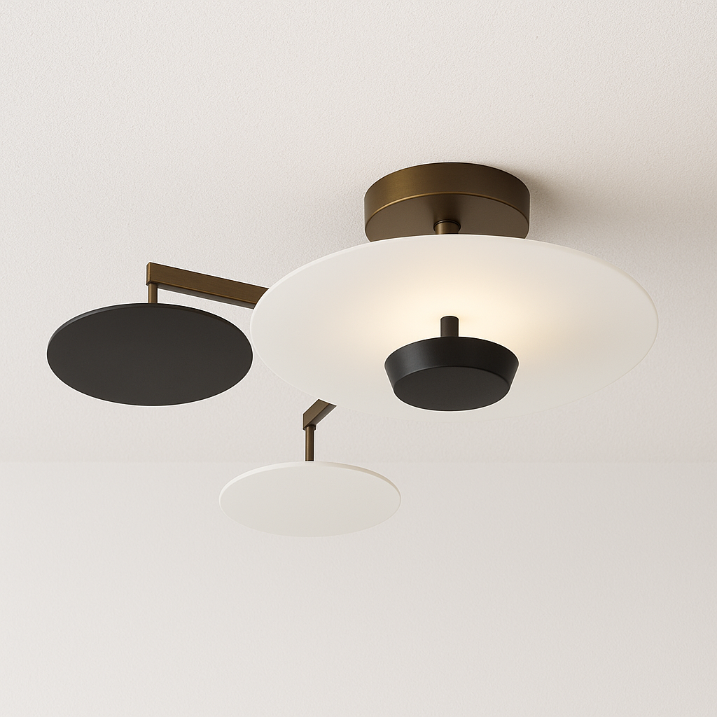 Luminária Plafon Moderna Minimalista Metal Acrílico LED Teano - ABAZZUR™