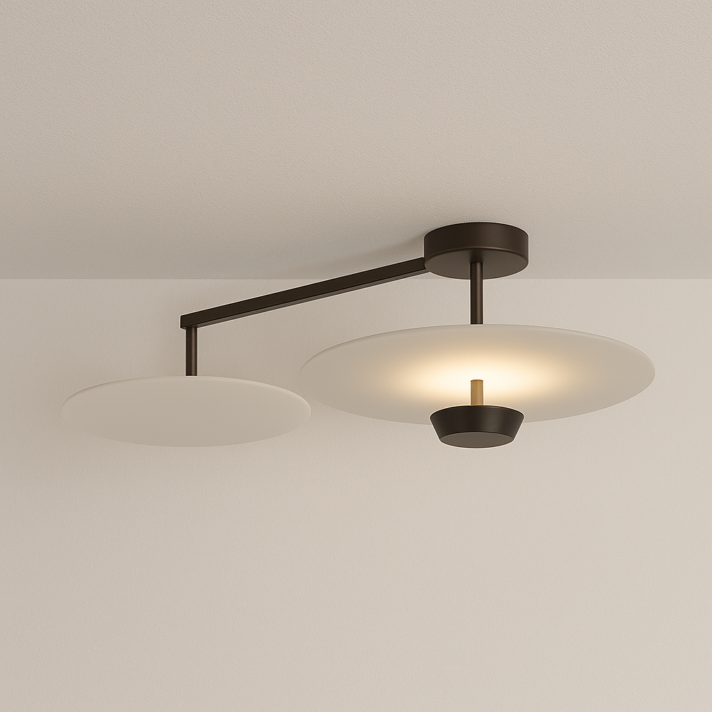 Luminária Plafon Moderna Minimalista Metal Acrílico LED Teano - ABAZZUR™