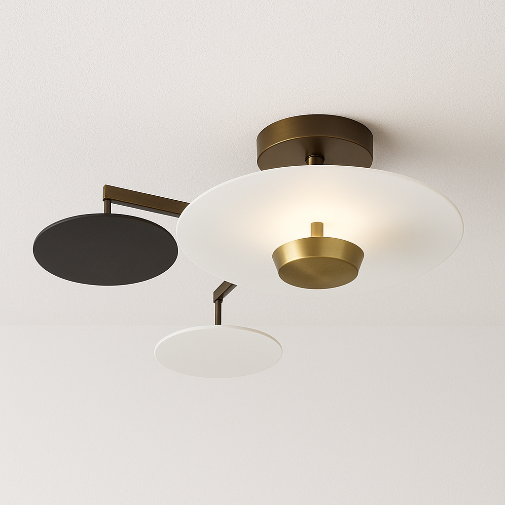 Luminária Plafon Moderna Minimalista Metal Acrílico LED Teano - ABAZZUR™