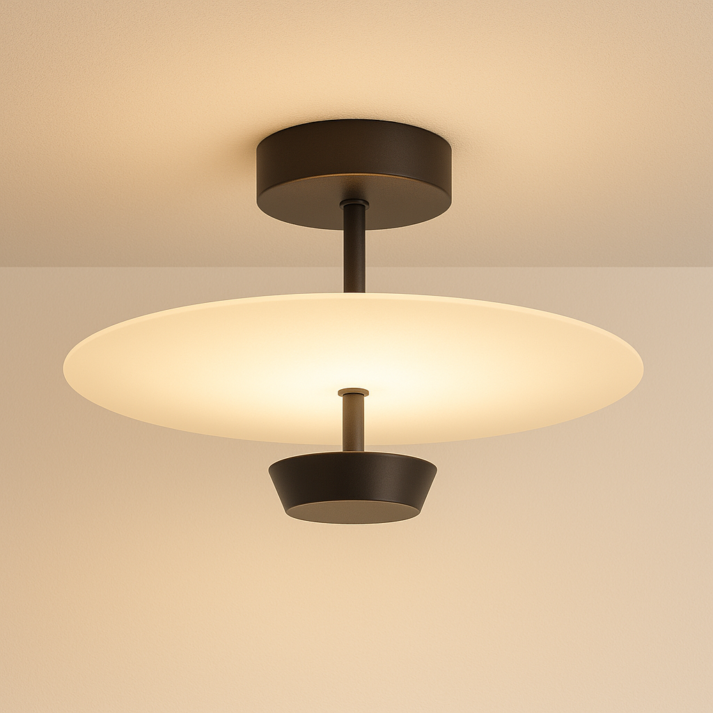 Luminária Plafon Moderna Minimalista Metal Acrílico LED Teano - ABAZZUR™