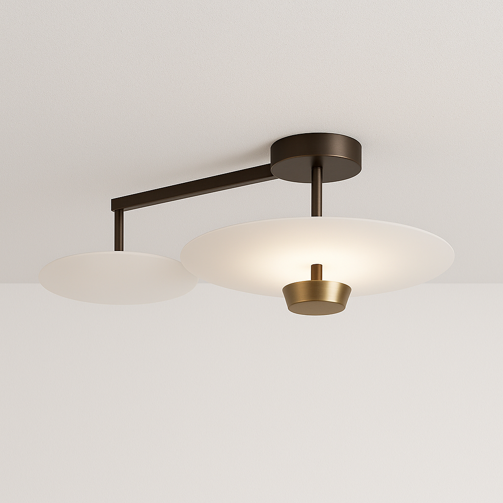 Luminária Plafon Moderna Minimalista Metal Acrílico LED Teano - ABAZZUR™
