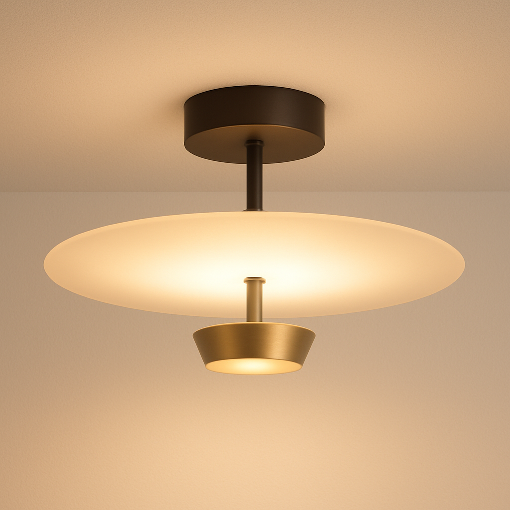 Luminária Plafon Moderna Minimalista Metal Acrílico LED Teano - ABAZZUR™