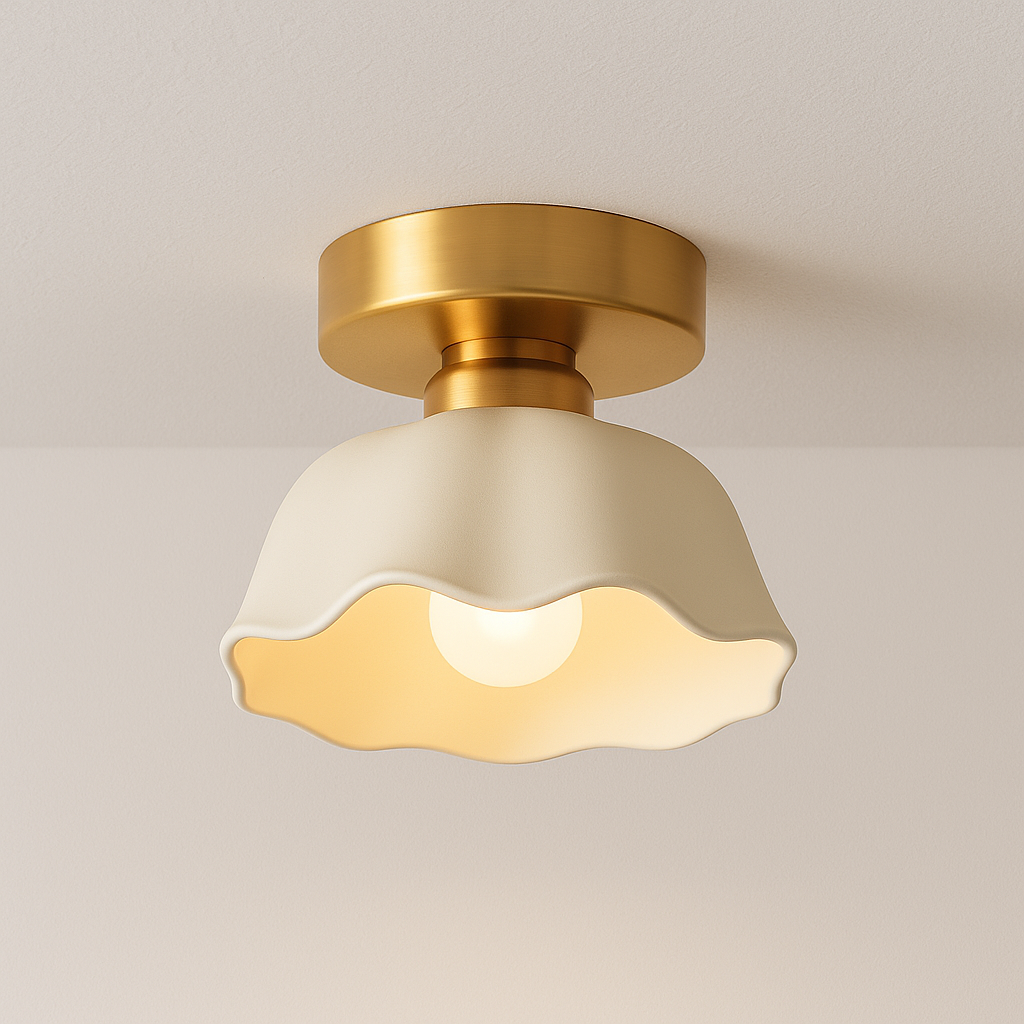 Luminária Plafon Moderna Minimalista Metal Cerâmica Lanuv - ABAZZUR™