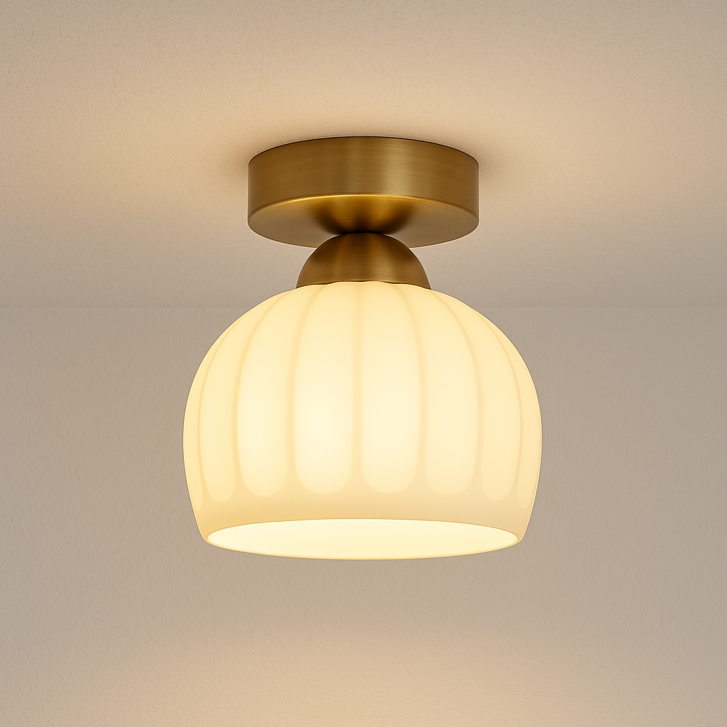 Luminária Plafon Moderna Minimalista Metal Cerâmica Orte - ABAZZUR™