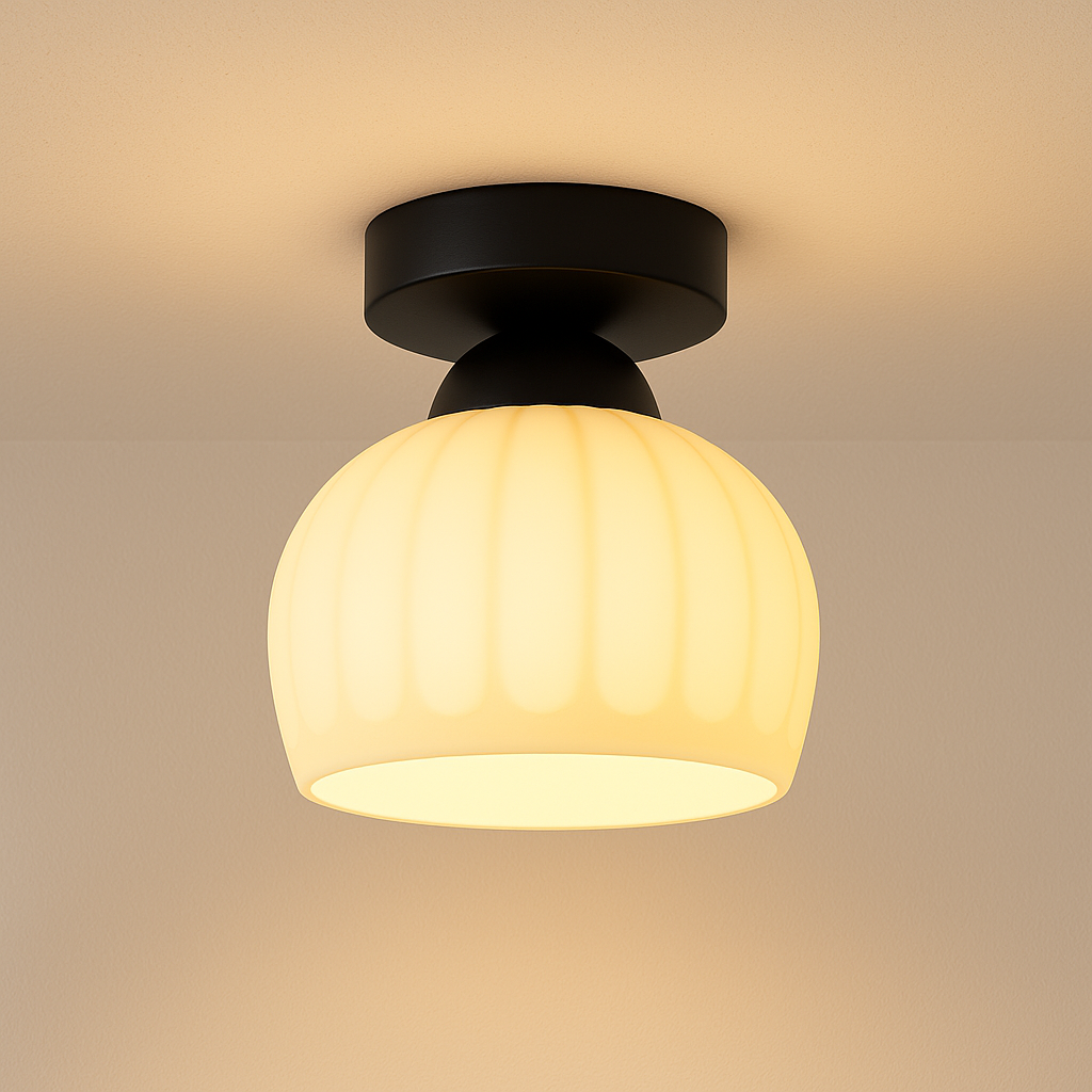 Luminária Plafon Moderna Minimalista Metal Cerâmica Orte - ABAZZUR™
