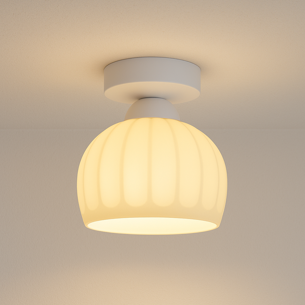 Luminária Plafon Moderna Minimalista Metal Cerâmica Orte - ABAZZUR™