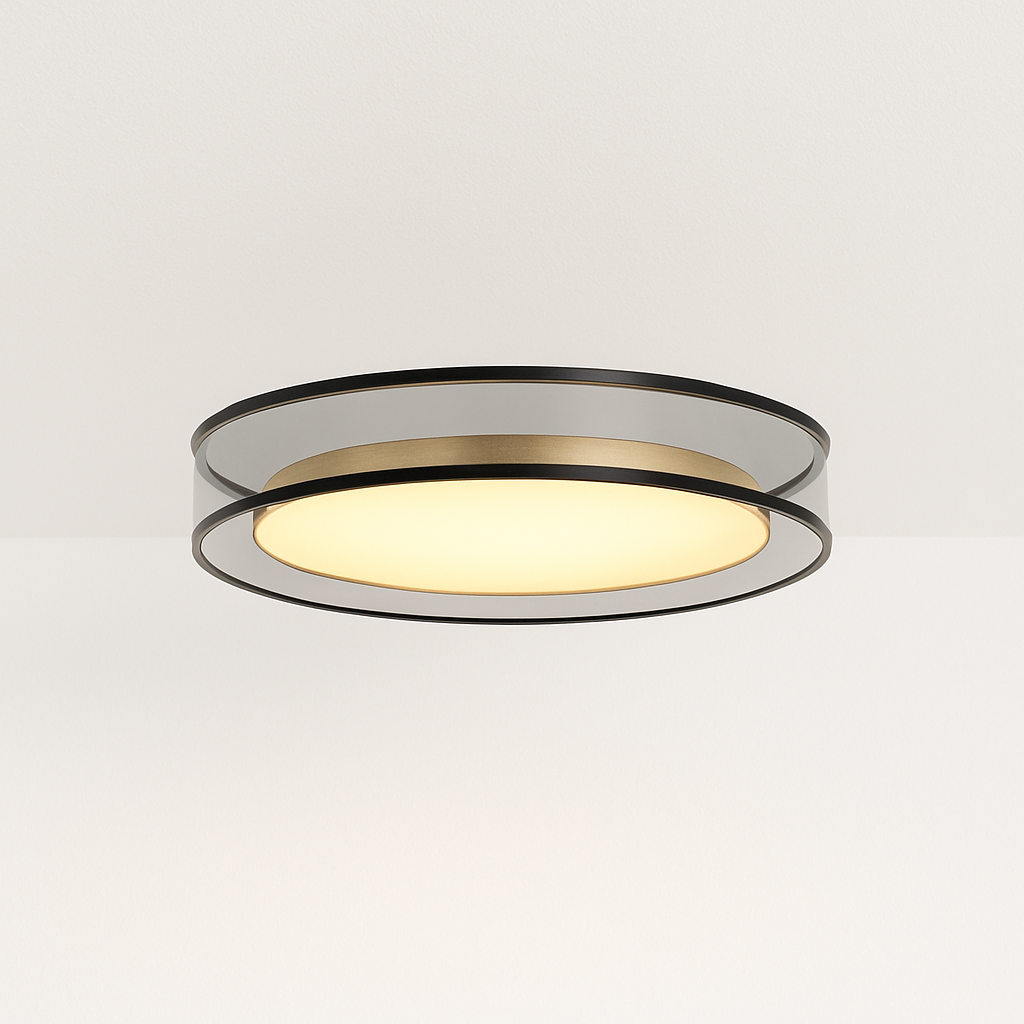 Luminária Plafon Moderna Minimalista Metal Tecido LED Yufu - ABAZZUR™