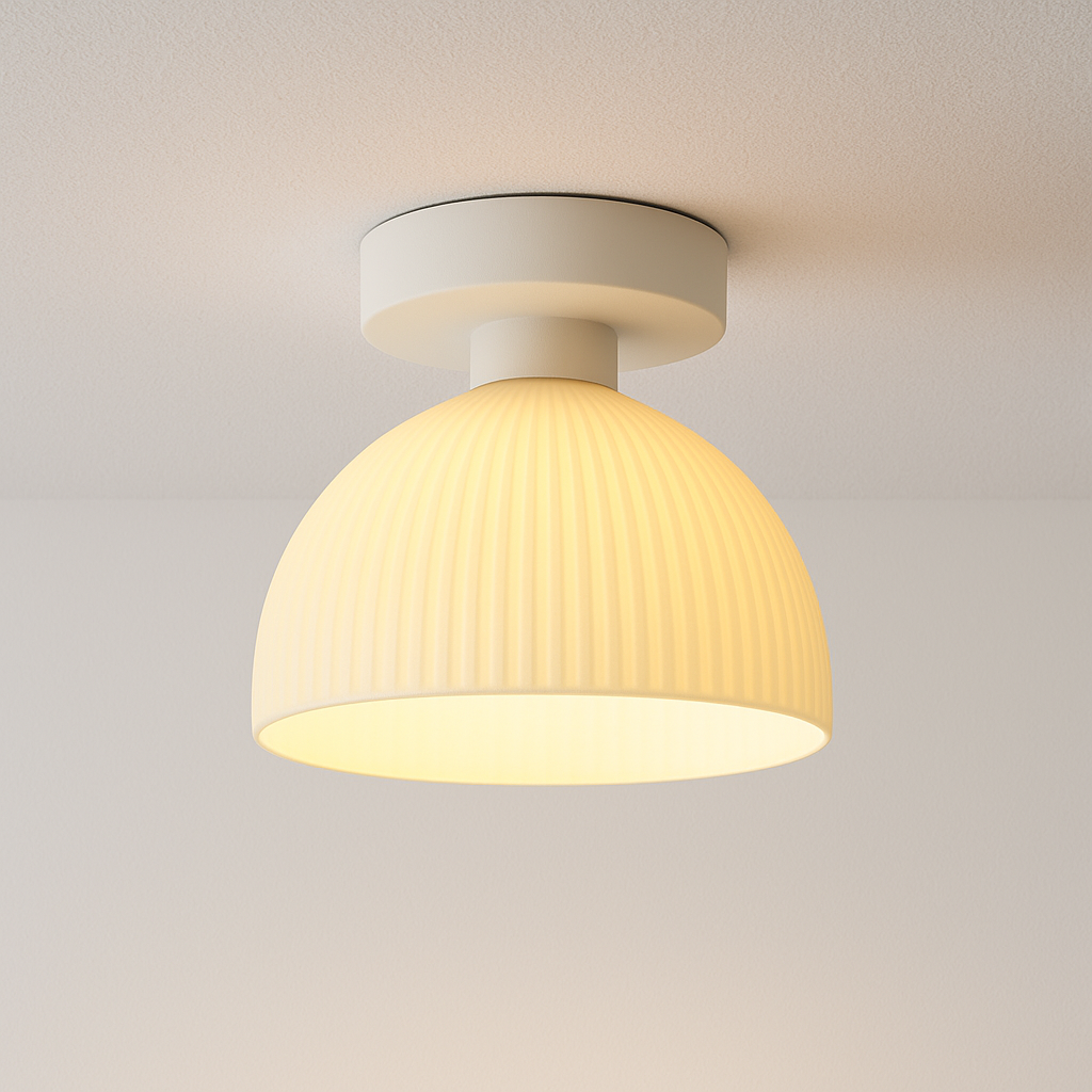 Luminária Plafon Moderna Minimalista Metal Vidro Aglie - ABAZZUR™