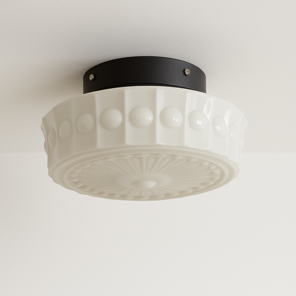 Luminária Plafon Moderna Minimalista Metal Vidro Brigg - ABAZZUR™
