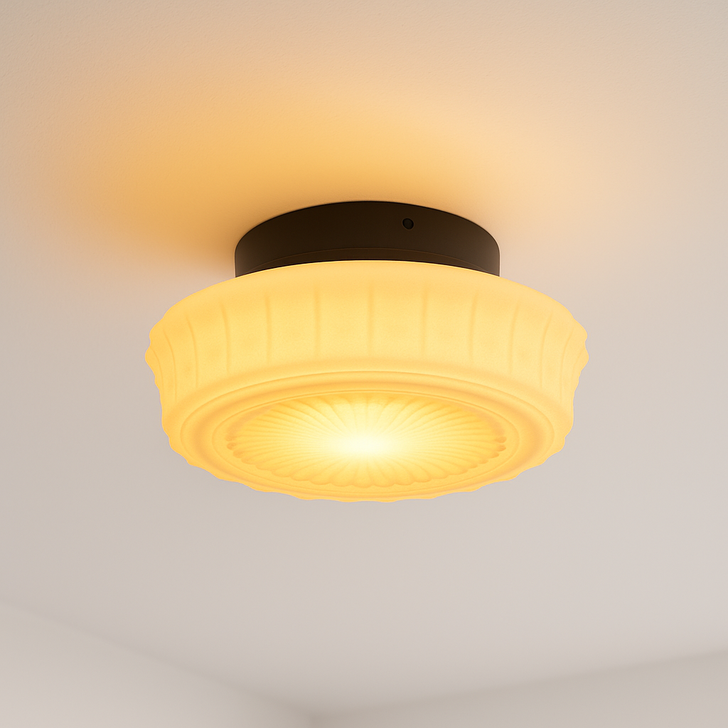 Luminária Plafon Moderna Minimalista Metal Vidro Brigg - ABAZZUR™