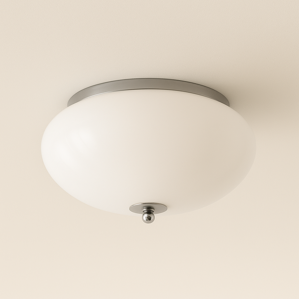 Luminária Plafon Moderna Minimalista Metal Vidro Halton - ABAZZUR™
