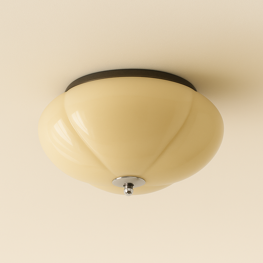 Luminária Plafon Moderna Minimalista Metal Vidro Halton - ABAZZUR™