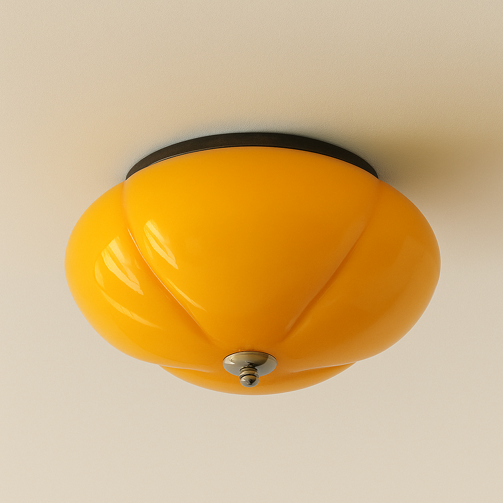 Luminária Plafon Moderna Minimalista Metal Vidro Halton - ABAZZUR™