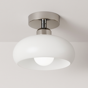 Luminária Plafon Moderna Minimalista Metal Vidro Kasa - ABAZZUR™
