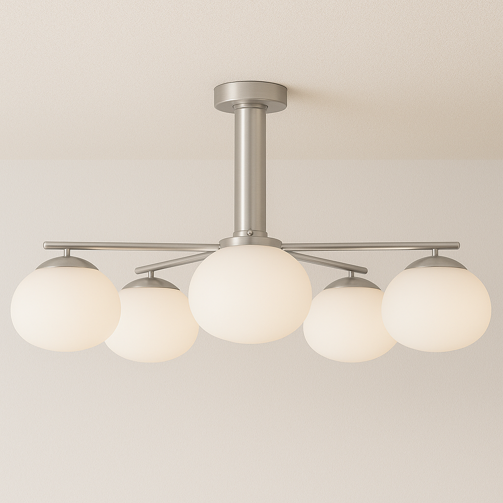 Luminária Plafon Moderna Minimalista Metal Vidro Oria - ABAZZUR™