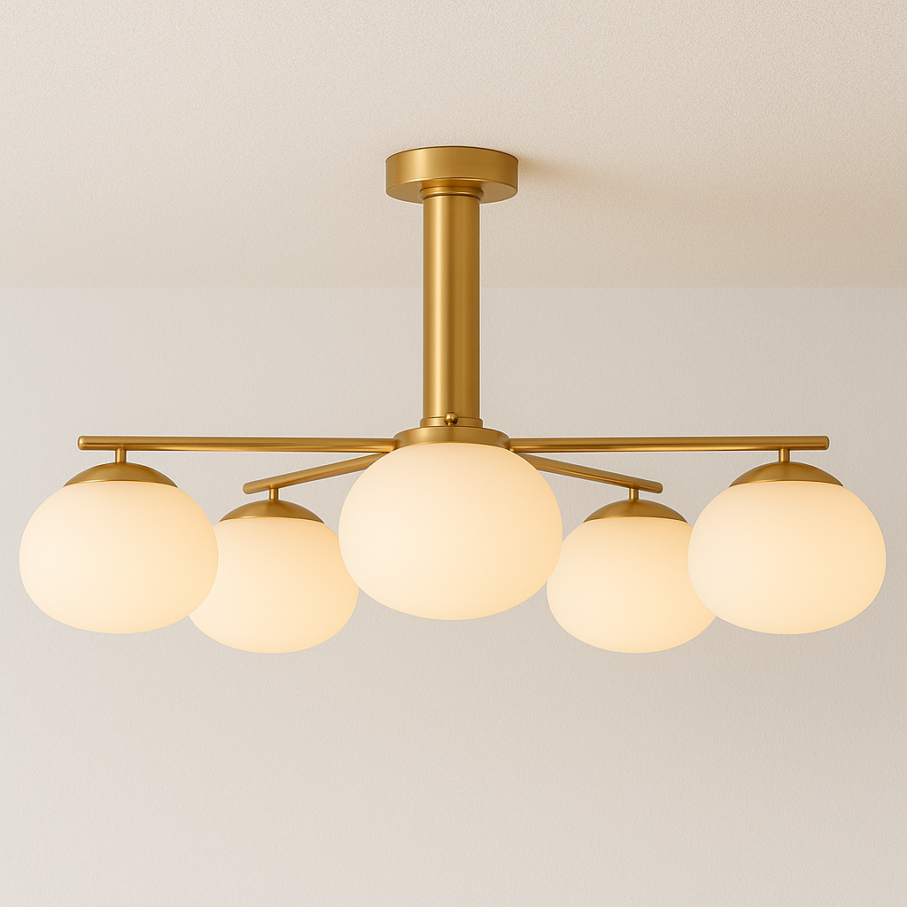 Luminária Plafon Moderna Minimalista Metal Vidro Oria - ABAZZUR™