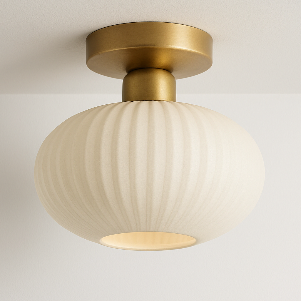 Luminária Plafon Moderna Minimalista Metal Vidro Uji - ABAZZUR™